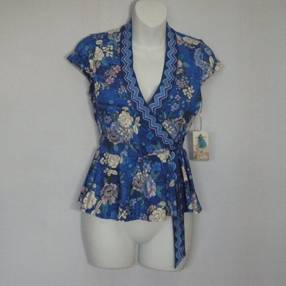 Johnny Was Size Small Blue Dove Tankini Wrap New NWT - Picture 1 of 6